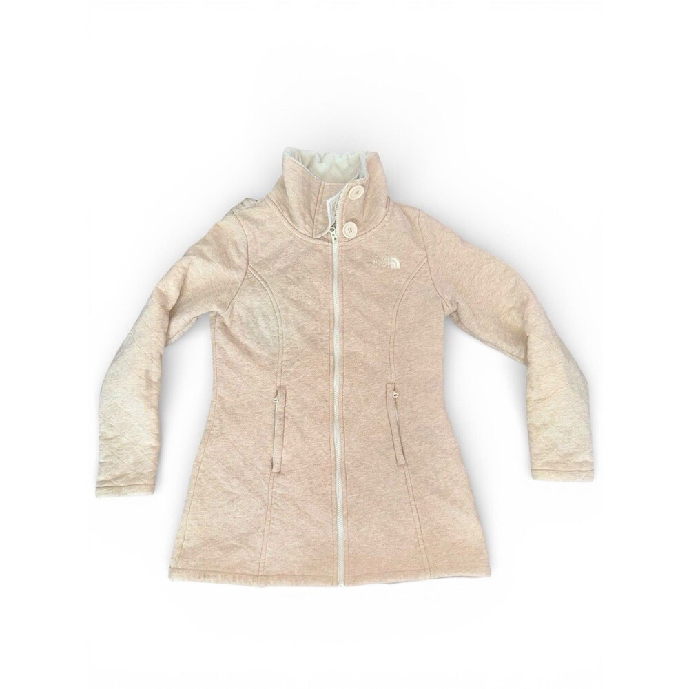 The North Face Jacket Womens Small Brown Quilted Fleece Zip Hiking Carolina Hood